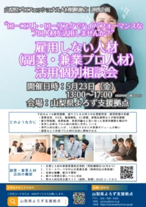 雇用しない人材（副業・兼業プロ人材）活用個別相談会